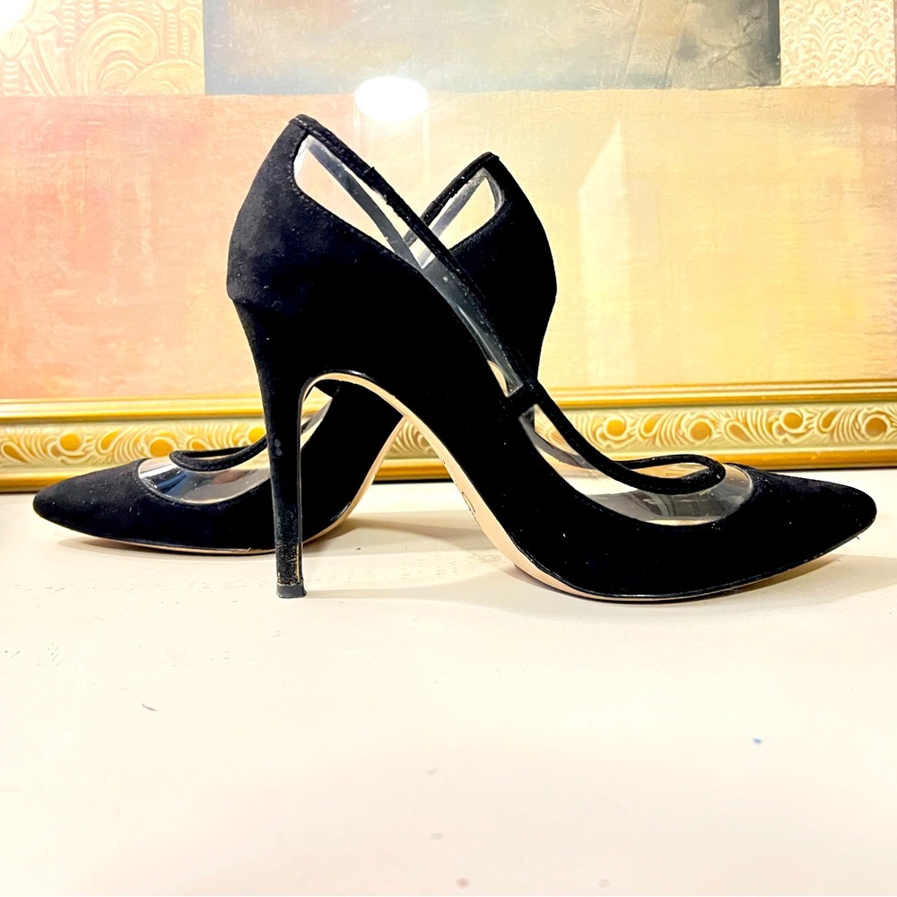 Jessica Simpson black suede heels, size 7